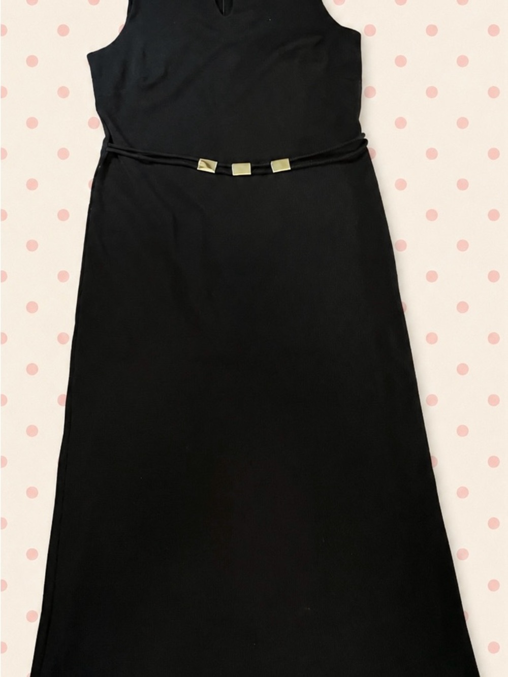 Scarlett Black Maxi Dress with Gold Accent Belt